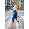 Jeans Pirata Bolsillo Corazón Mujer detalle recogido lateral en pierna ajustable %separator% Jeans pirata %separator% Buscarmoda