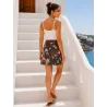 Falda floral bolsillo francés vista trasera | Faldas cortas | Buscarmoda