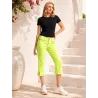 Pantalón Amarillo de Algodón detalle bolsillo con cremallera | Pantalones Pirata | Buscarmoda