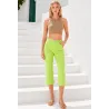 Pantalón Pirata Verde Lima vista frontal | Pantalones Pirata | Buscarmoda