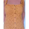 Strappy embroidered women dress eyelet embroidery detail | Short dresses | Buscarmoda