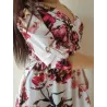 Asymmetrical floral dress women sleeve detail | Dresses | Buscarmoda