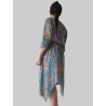 Vestido midi animal print asimétrico vista trasera | Vestidos midi | Buscarmoda