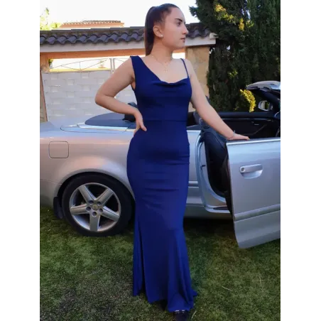 Vestido Fiesta Escote Holgado elegante en tejido soft touch 1 | BUSCARMODA