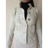 Elegant White Women’s Jacket – Linen Cotton front | JACKETS | BUSCARMODA