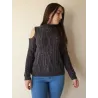 Grey Braided Pullover  - 1
