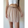 Beige Short Chiffon Skirt  - 1