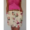 Falda floral bolsillo francés vista frontal | Faldas cortas | Buscarmoda