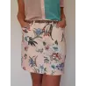 Floral Jeans-Style Skirt  - 1