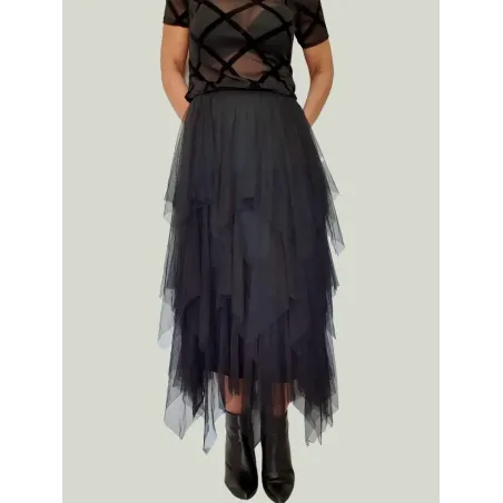 Tulle Skirt with Ruffles  - 1
