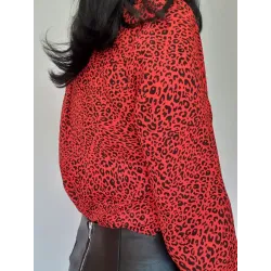 Red Animal Print Shirt  - 2
