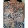 Floral Pink Blouse with Lace  - 1