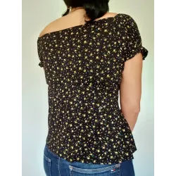 Floral Top with Puff Sleeves  - 2
