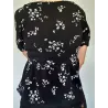 Black Floral Cropped Top  - 2