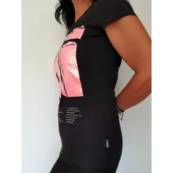 Black Top with Sequin Print  - 2