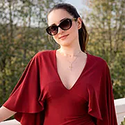 Vestido Midi Granate con Mangas Capa