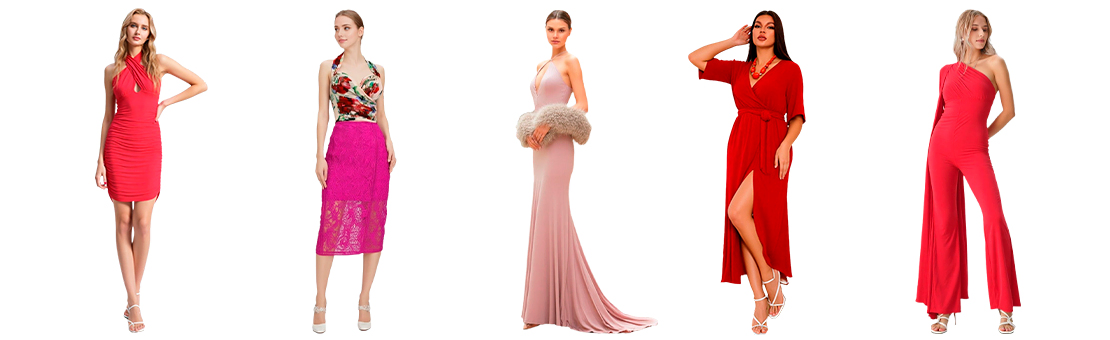 Moda mujer 2025: vestidos y monos en rojo y rosa Explora las últimas tendencias en ropa online para mujer. Este banner presenta cinco looks irresistibles: vestidos elegantes, monos modernos y conjuntos sofisticados en tonos rojos y rosas. Perfectos para eventos, fiestas o destacar en tu día a día. ¡Descubre tu estilo con nuestra colección exclusiva!